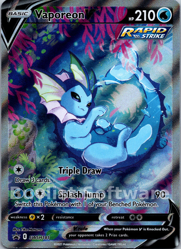 Vaporeon V [SWSH181] [Sword & Shield Promo Cards] Holofoil