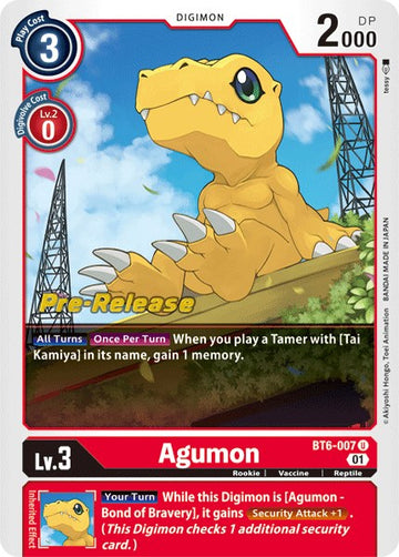Agumon [BT6-007 U] [Double Diamond Pre-Release Cards] Foil