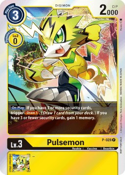 Pulsemon (Double Diamond Pre-Release) [P-028] [Digimon Promotion Cards] Foil