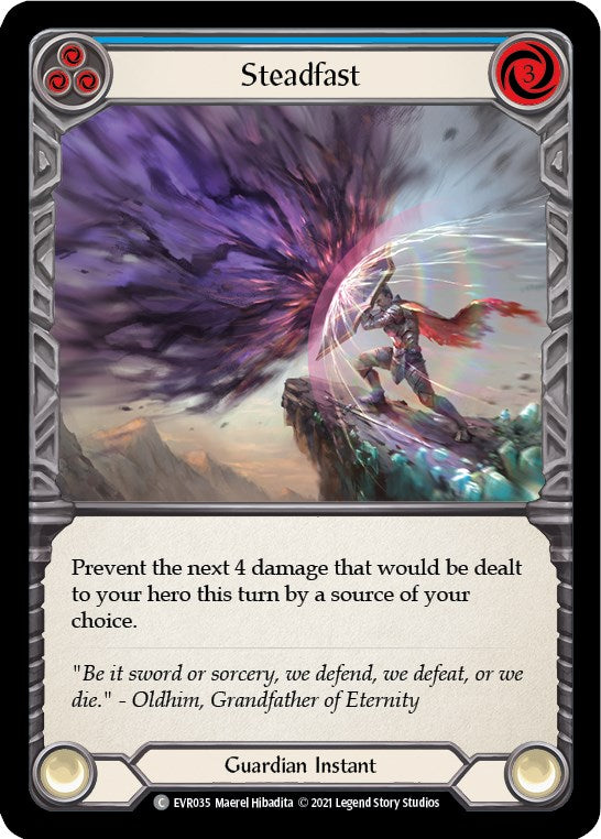 Steadfast (Blue) [EVR035] [Everfest] 1st Edition Rainbow Foil