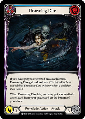 Drowning Dire (Blue) [EVR112] [Everfest] 1st Edition Rainbow Foil