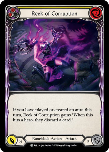Reek of Corruption (Yellow) [EVR114] [Everfest] 1st Edition Rainbow Foil