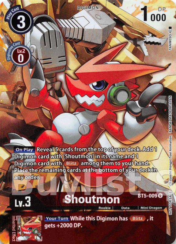 Shoutmon (Tamer's Evolution Box 2) [BT5-009] [Battle of Omni] Foil