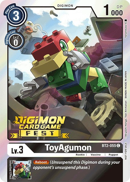 ToyAgumon (Digimon Card Game Fest 2022) [BT2-055] [Release Special Booster 1.0] Foil