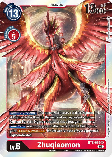 Zhuqiaomon [BT8-019 SR] [New Awakening] Foil