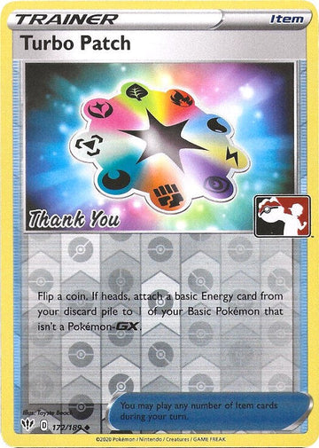 Turbo Patch (Pokemon League) [Thank You] [172/189] [League & Championship Cards] Reverse Holofoil