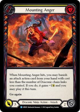 Mounting Anger (Yellow) [UPR055] [Uprising] Rainbow Foil