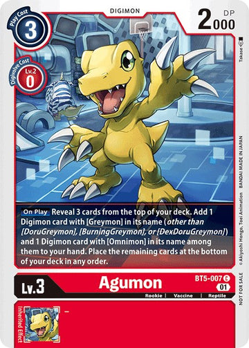 Agumon - BT5-007 (Tamer Party Vol. 4 Promo) [BT5-007 C] [Battle of Omni]