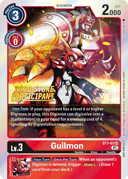 Guilmon (2022 Store Participant) [ST7-03] [Starter Deck 07: Gallantmon] Foil