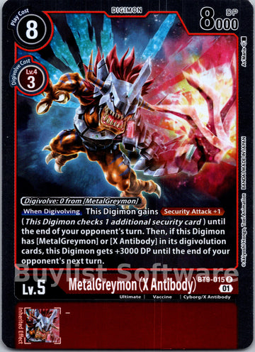 MetalGreymon (X Antibody) [BT9-015] [X Record] Foil