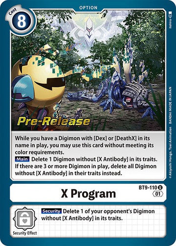 X Program [BT9-110 U] [X Record Pre-Release Cards] Foil
