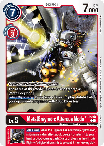MetalGreymon: Alterous Mode [P-072] [Digimon Promotion Cards]
