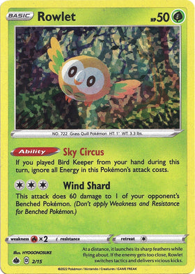 Rowlet [002/015] [McDonald's Promos 2022] Holofoil