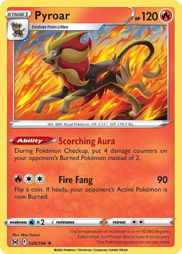 Pyroar [029/196] [Lost Origin] Reverse Holofoil