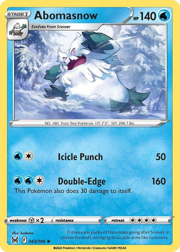 Abomasnow [043/196] [Lost Origin] Reverse Holofoil