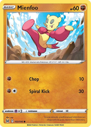 Mienfoo [103/196] [Lost Origin] Reverse Holofoil