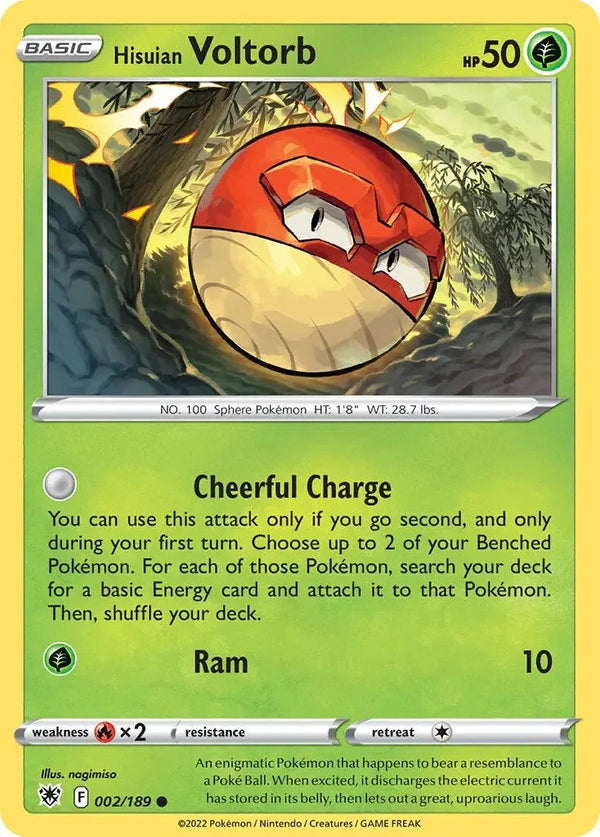 Hisuian Voltorb (Cosmos Holo) [002/189] [Astral Radiance] Holofoil