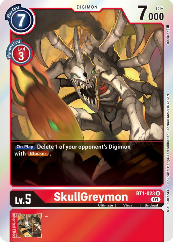 SkullGreymon (ST-11 Special Entry Pack) [BT1-023] [Release Special Booster 1.0] Foil