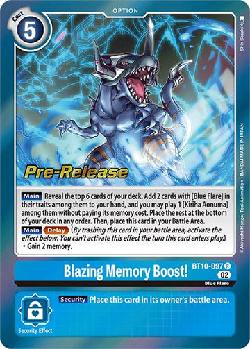 Blazing Memory Boost! [BT10-097] [Xros Encounter Pre-Release Cards] Foil