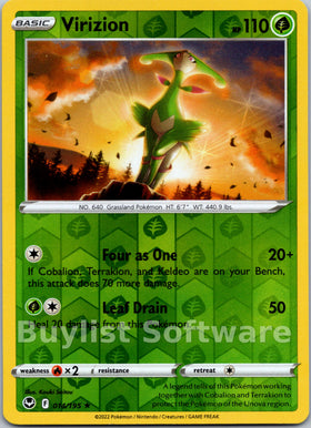Virizion [014/195] [Silver Tempest] Reverse Holofoil