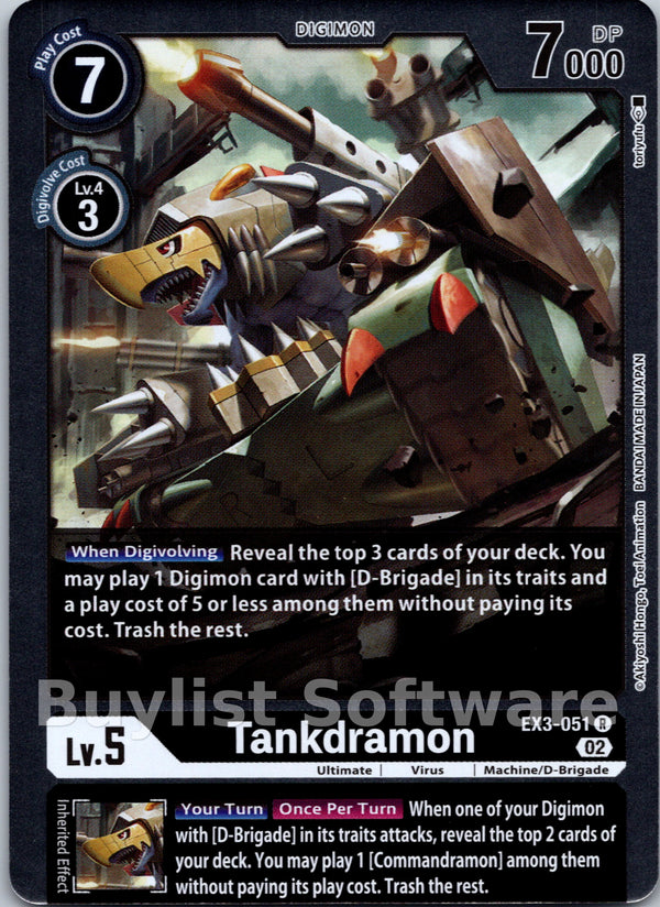 Tankdramon [EX3-051] [Draconic Roar] Foil