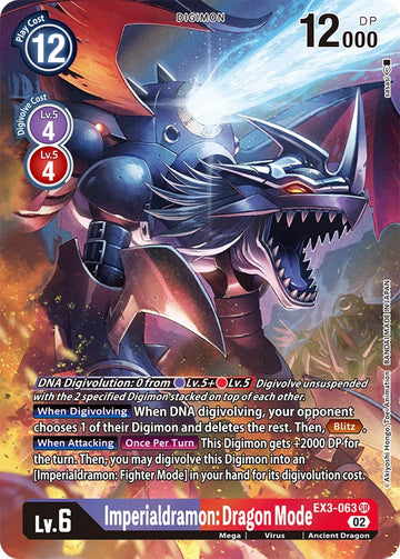 Imperialdramon: Dragon Mode (Alternate Art) [EX3-063] [Draconic Roar] Foil