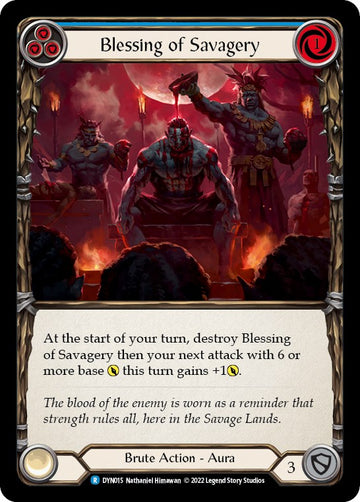 Blessing of Savagery (Blue) [DYN015] [Dynasty] Rainbow Foil