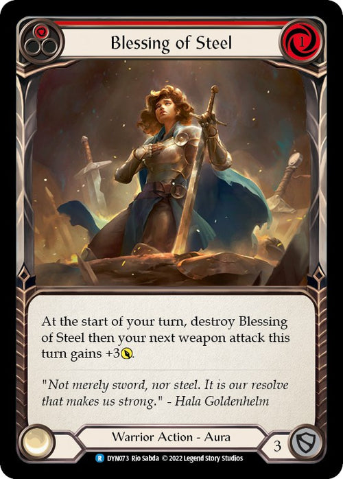 Blessing of Steel (Red) [DYN073] [Dynasty] Rainbow Foil