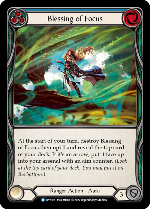 Blessing of Focus (Blue) [DYN161] [Dynasty] Rainbow Foil