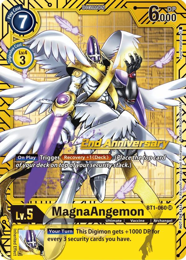 MagnaAngemon (2nd Anniversary Card Set) [BT1-060] [Release Special Booster 1.0] Foil