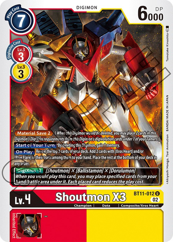 Shoutmon X3 [BT11-012] [Dimensional Phase] Foil