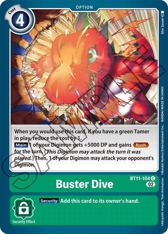 Buster Dive [BT11-104] [Dimensional Phase] Foil