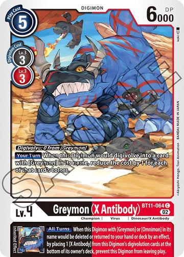 Greymon (X Antibody) [BT11-064] [Dimensional Phase] Foil