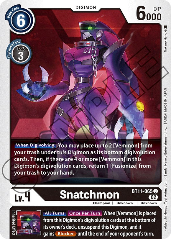 Snatchmon [BT11-065] [Dimensional Phase] Foil