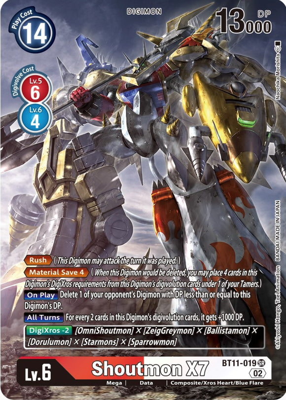 Shoutmon X7 (Alternate Art) [BT11-019] [Dimensional Phase] Foil