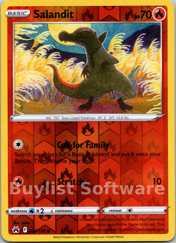 Salandit [027/159] [Crown Zenith] Reverse Holofoil