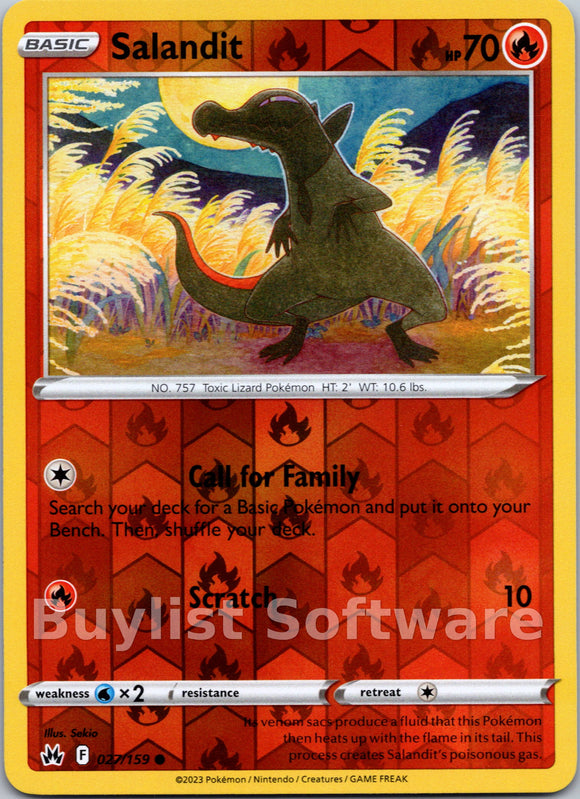 Salandit [027/159] [Crown Zenith] Reverse Holofoil