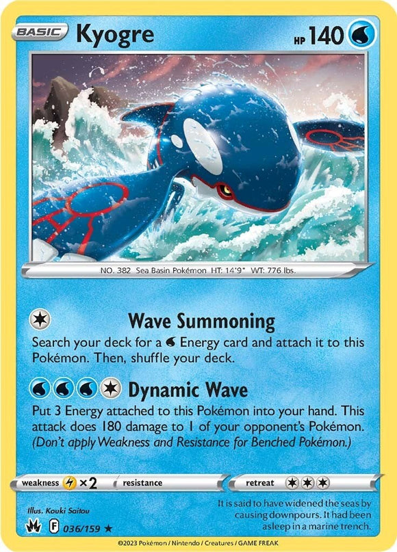 Kyogre [036/159] [Crown Zenith] Holofoil