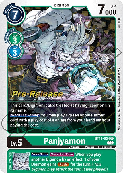 Panjyamon [BT11-054] [Dimensional Phase Pre-Release Cards] Foil