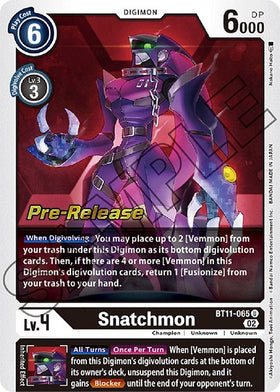 Snatchmon [BT11-065] [Dimensional Phase Pre-Release Cards] Foil