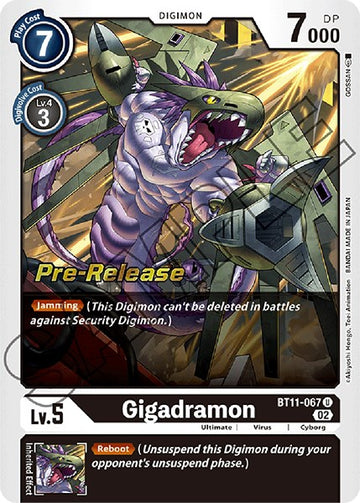 Gigadramon [BT11-067] [Dimensional Phase Pre-Release Cards] Foil