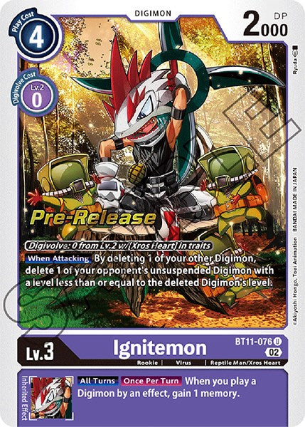 Ignitemon [BT11-076] [Dimensional Phase Pre-Release Cards] Foil