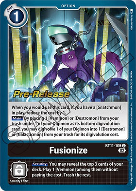 Fusionize [BT11-105] [Dimensional Phase Pre-Release Cards] Foil