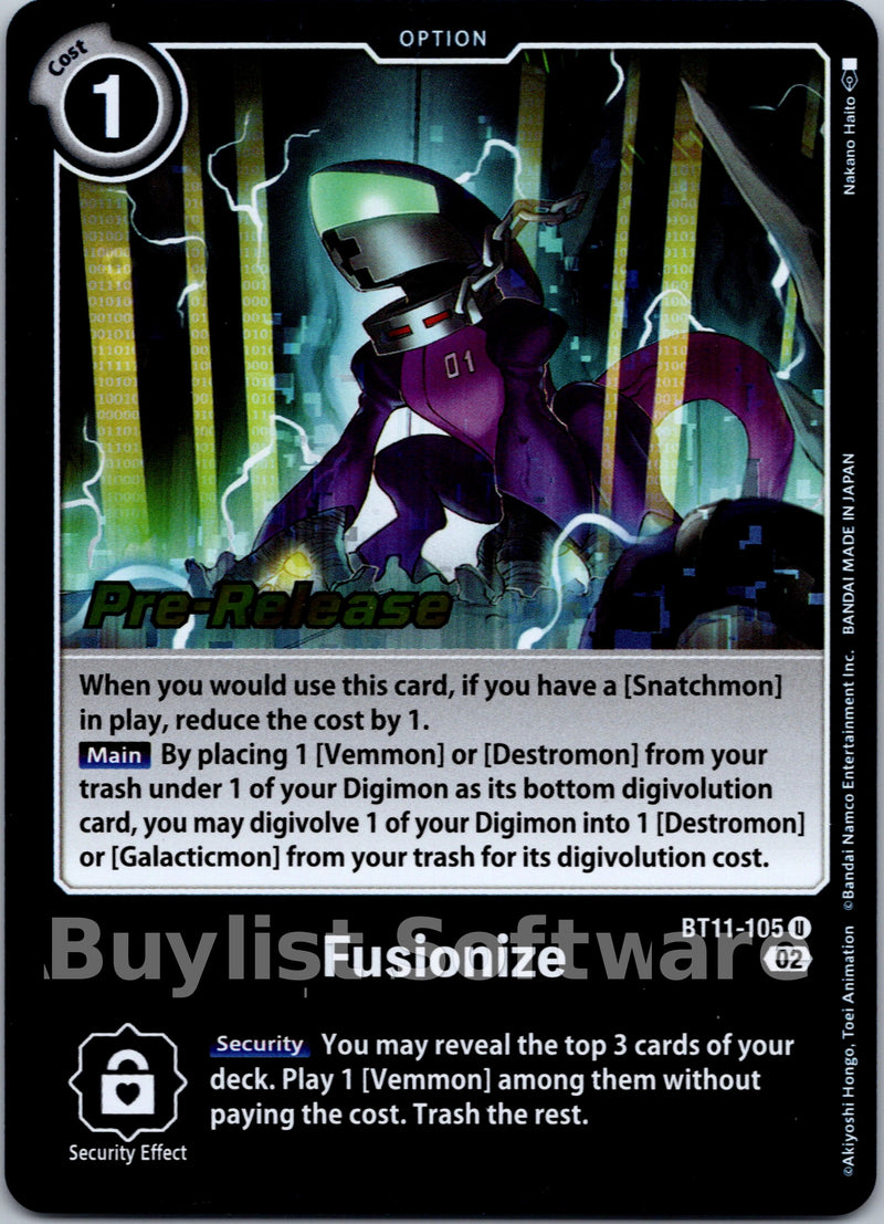 Fusionize [BT11-105] [Dimensional Phase Pre-Release Cards] Foil
