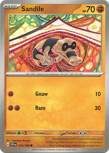 Sandile [115/198] [Scarlet & Violet Base Set] Reverse Holofoil
