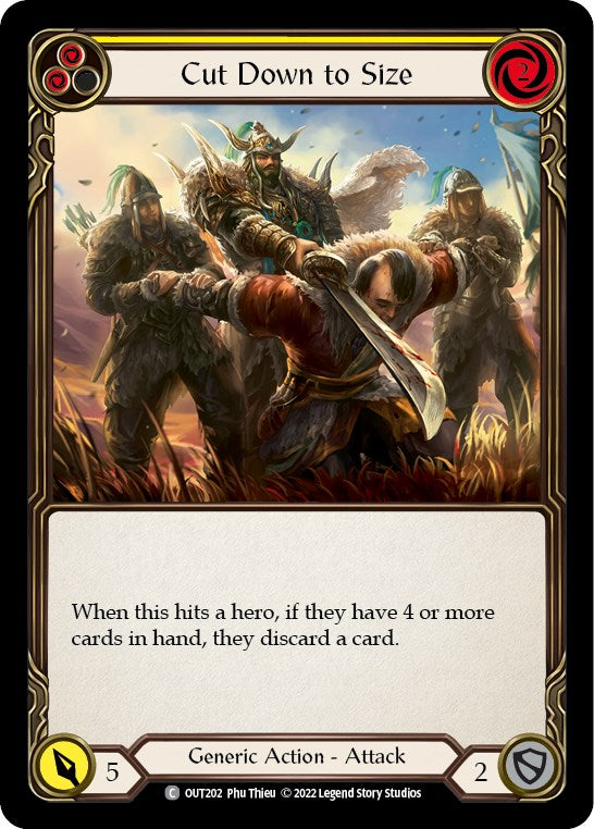 Cut Down to Size (Yellow) [OUT202] [Outsiders] Rainbow Foil