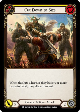 Cut Down to Size (Yellow) [OUT202] [Outsiders] Rainbow Foil