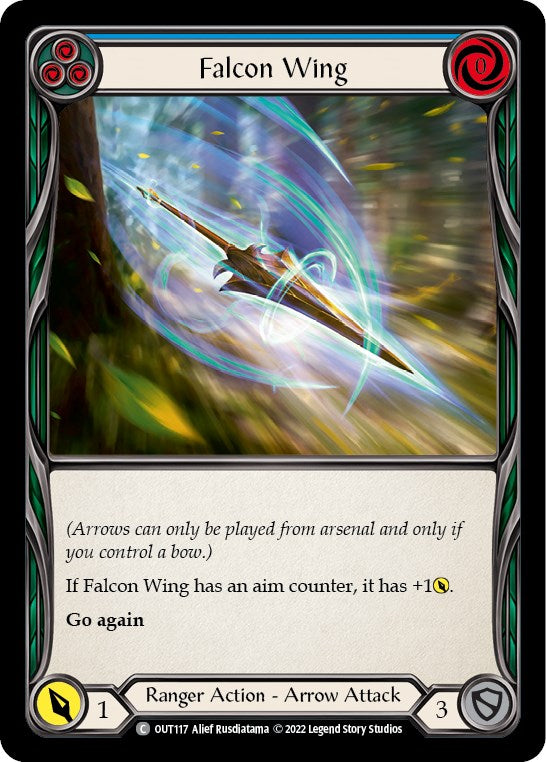 Falcon Wing (Blue) [OUT117] [Outsiders] Rainbow Foil