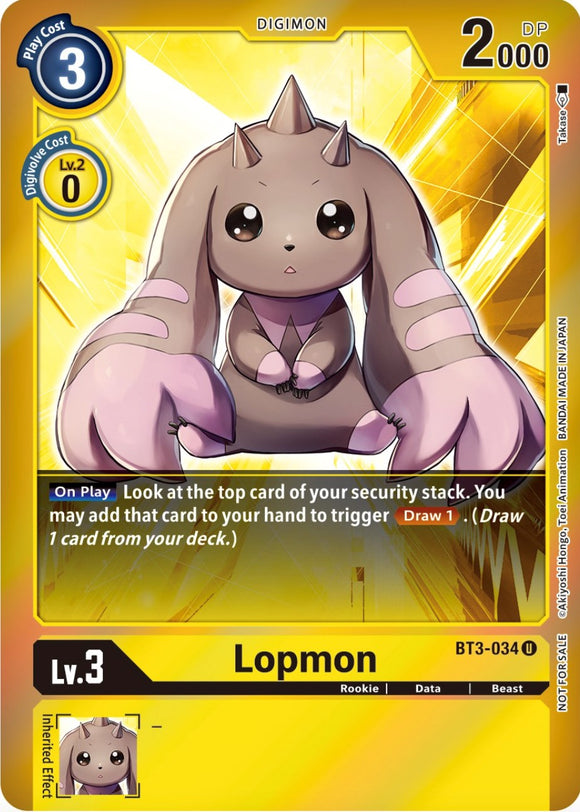 Lopmon (Event Pack 4) [BT3-034] [Release Special Booster 1.0] Foil