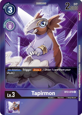 Tapirmon (Event Pack 4) [BT2-070] [Release Special Booster 1.0] Foil
